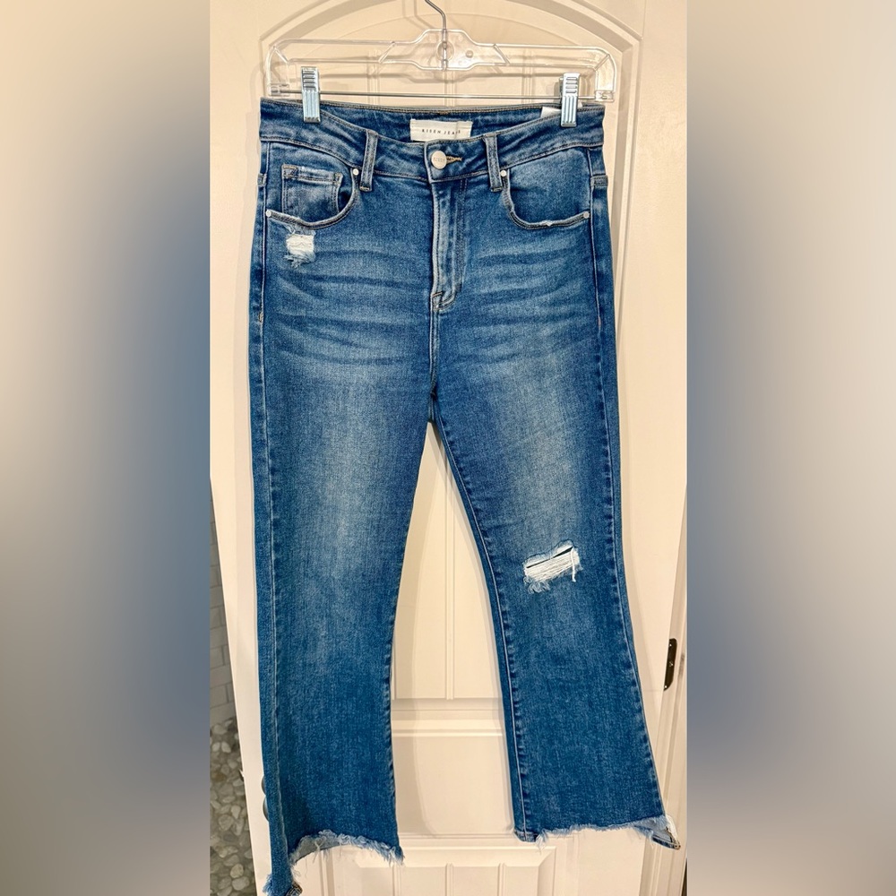 Risen Paige Kick Flair Distressed Jeans - Picture 3 of 3